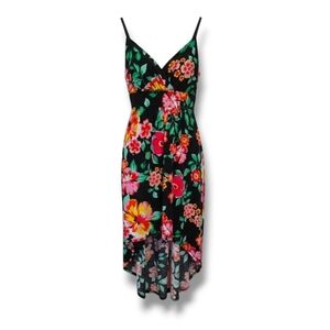 No Boundaries Juniors Floral Dress Small 3/5 Adjustable Straps Built-In Cups